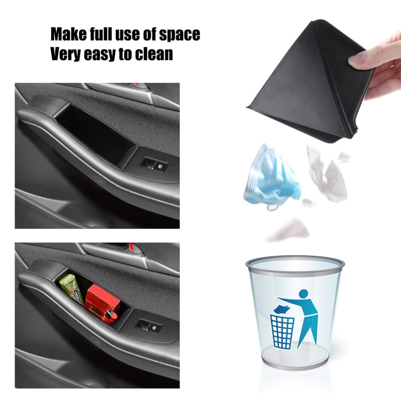 ANFOKAS 4pcs for Mazda 3 CX30 2024 2023 2022 2021 2020 Accessories Auto Door Grab Handle Pocket Armrest Box Armrest Cover Storage Organizer Tray - Image 3
